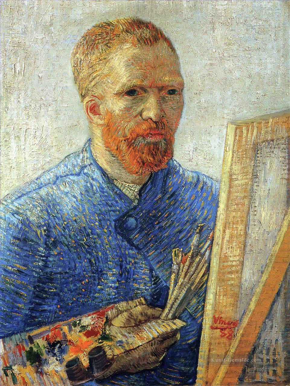 Selbst Porträt als Künstler Vincent van Gogh Ölgemälde